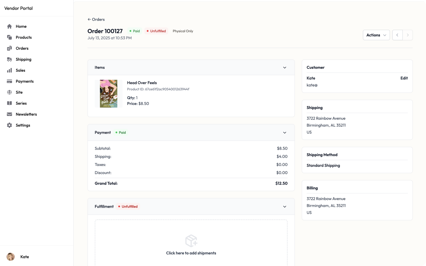 Order Fulfillment