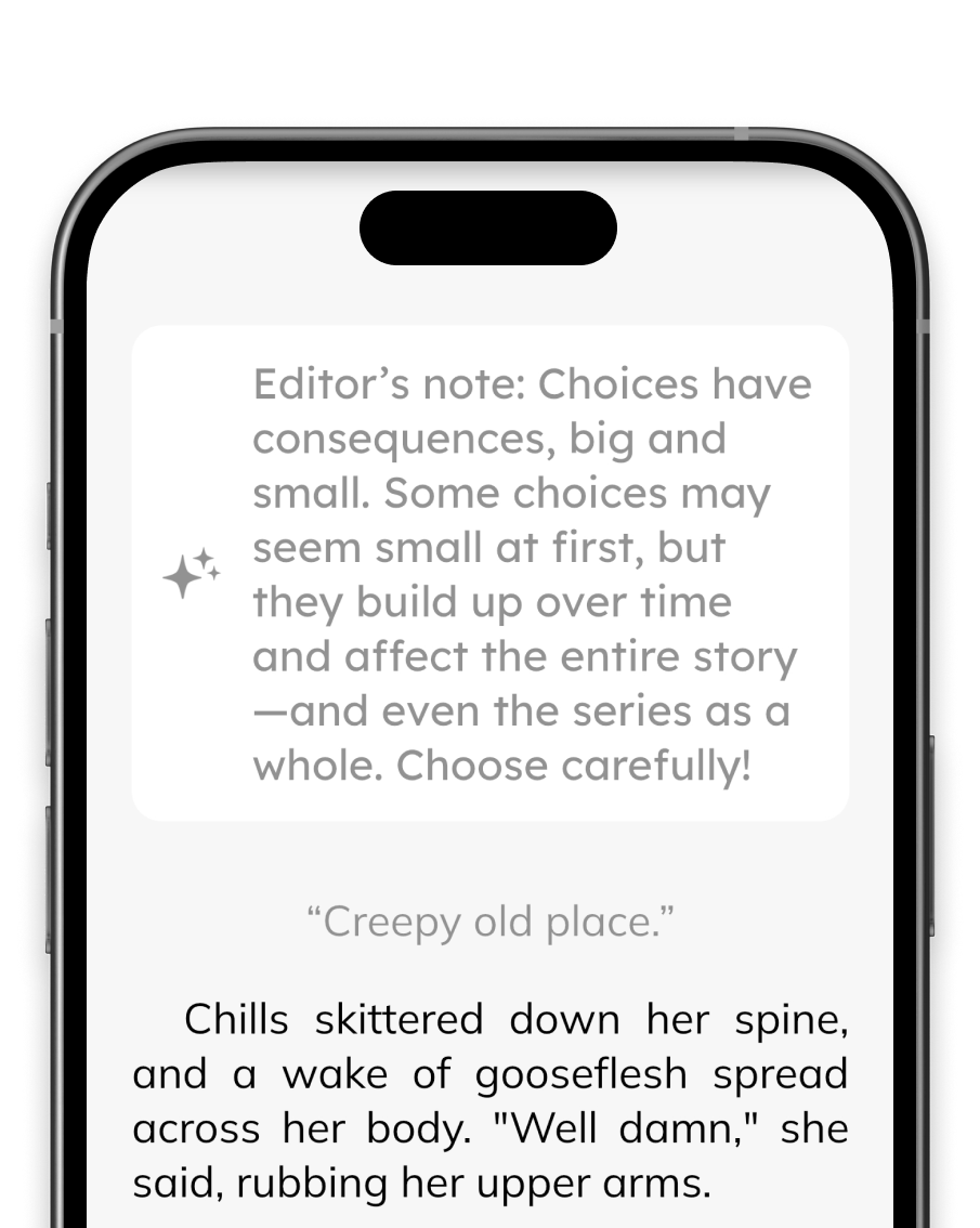 Editor's Note 1 - Interactive story choice interface