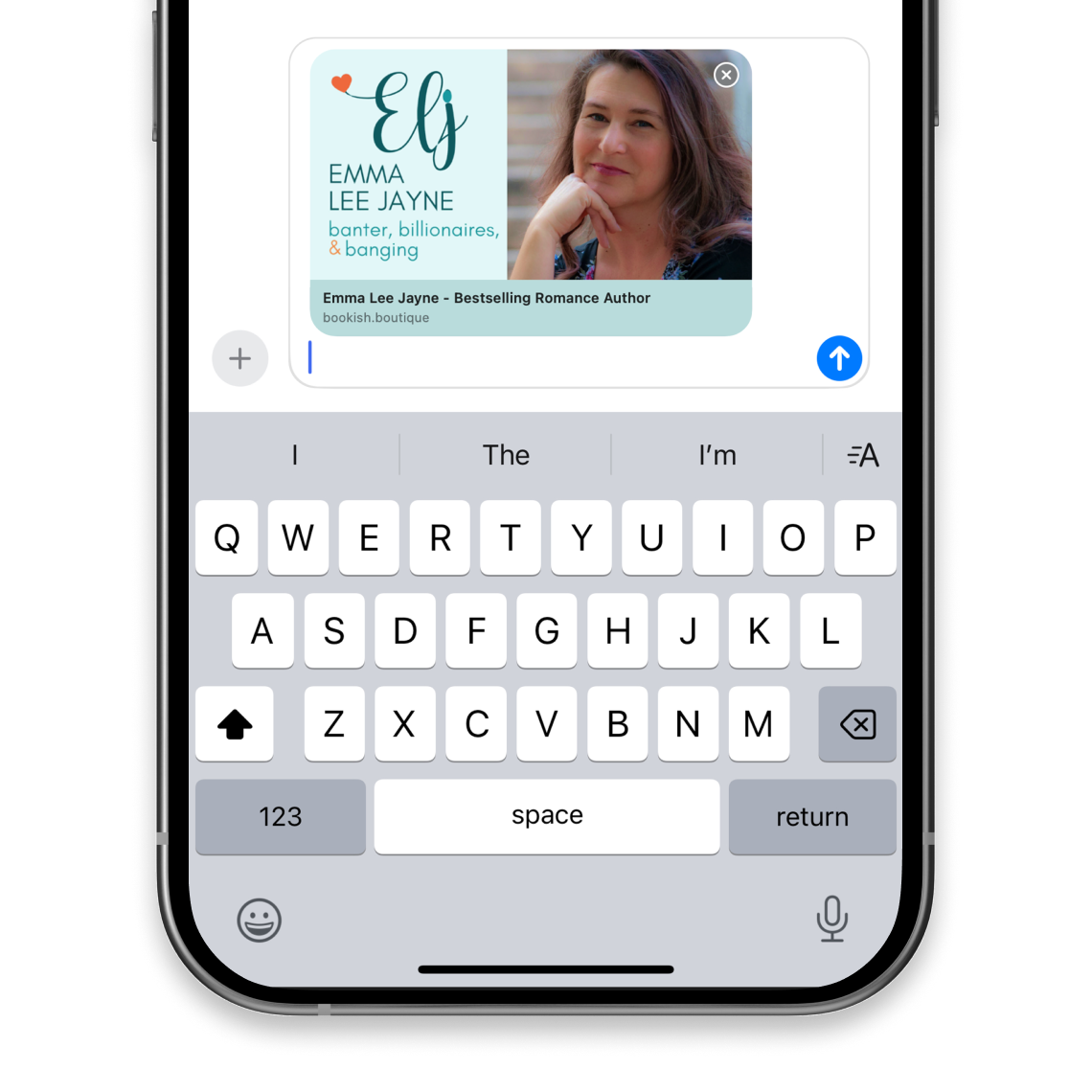 Share card as it appears when shared on mobile messaging apps
